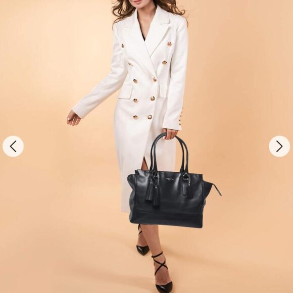 Coach # 19890P Legacy Candace Black Leather Carryall Shoulder Bag - Picture 15 of 15